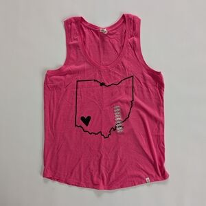 Vibrant Pink Ohio Love Women's Tank Top